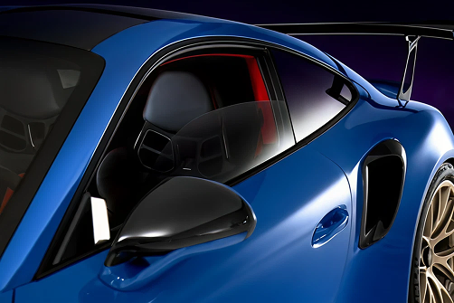 3M Ceramic IR Series window film on a blue sports car