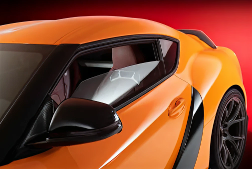 3M Obsidian Series window film on an orange sports car